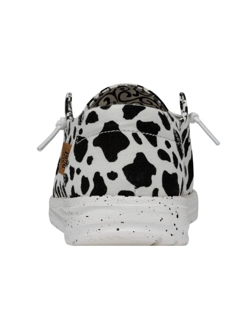 NWT Hey Dude Wendy 10 Milky Way Cow Print Black and White Slip On Shoes Loafers - Picture 6 of 16